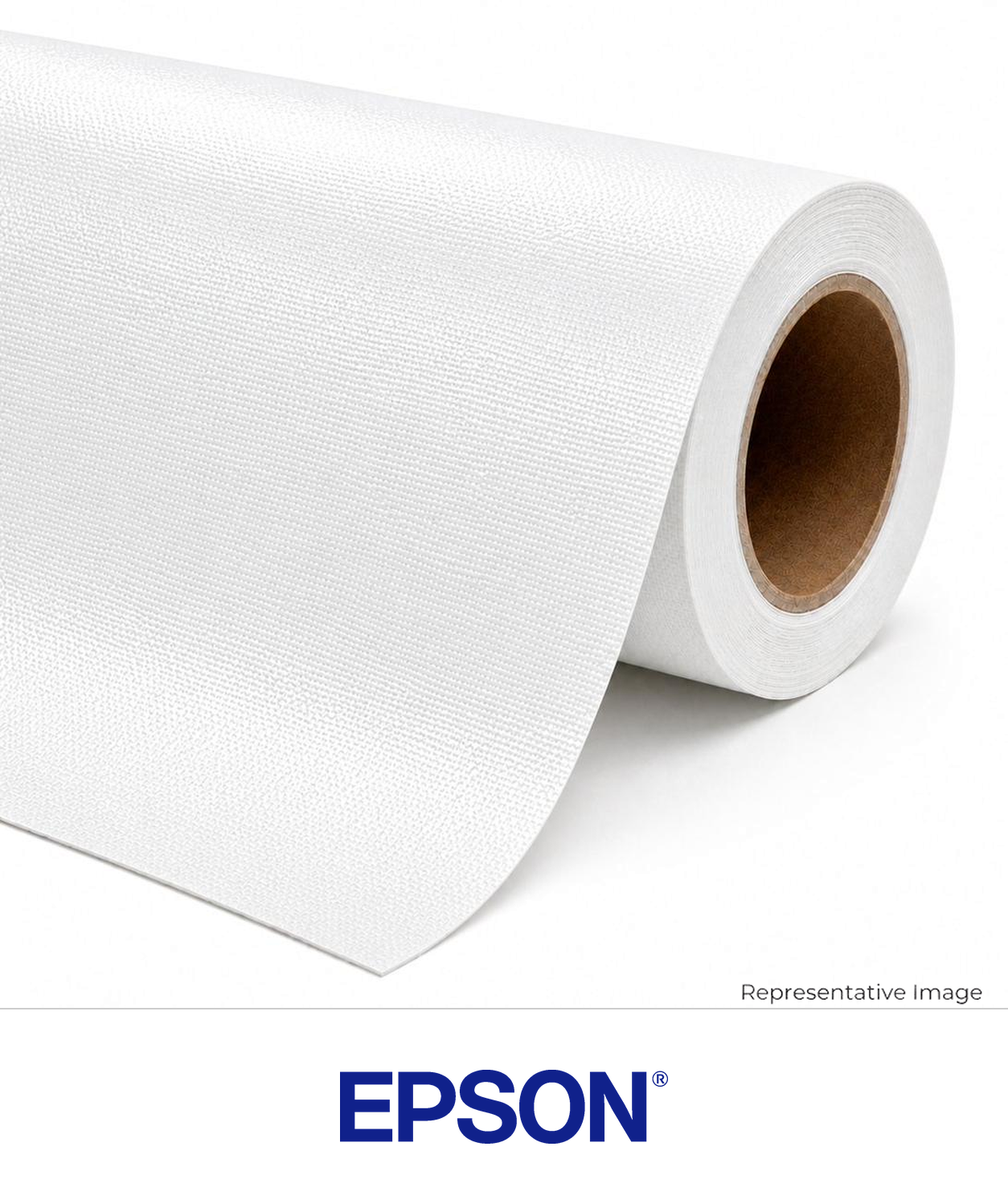 Roll of gloss metallic white canvas