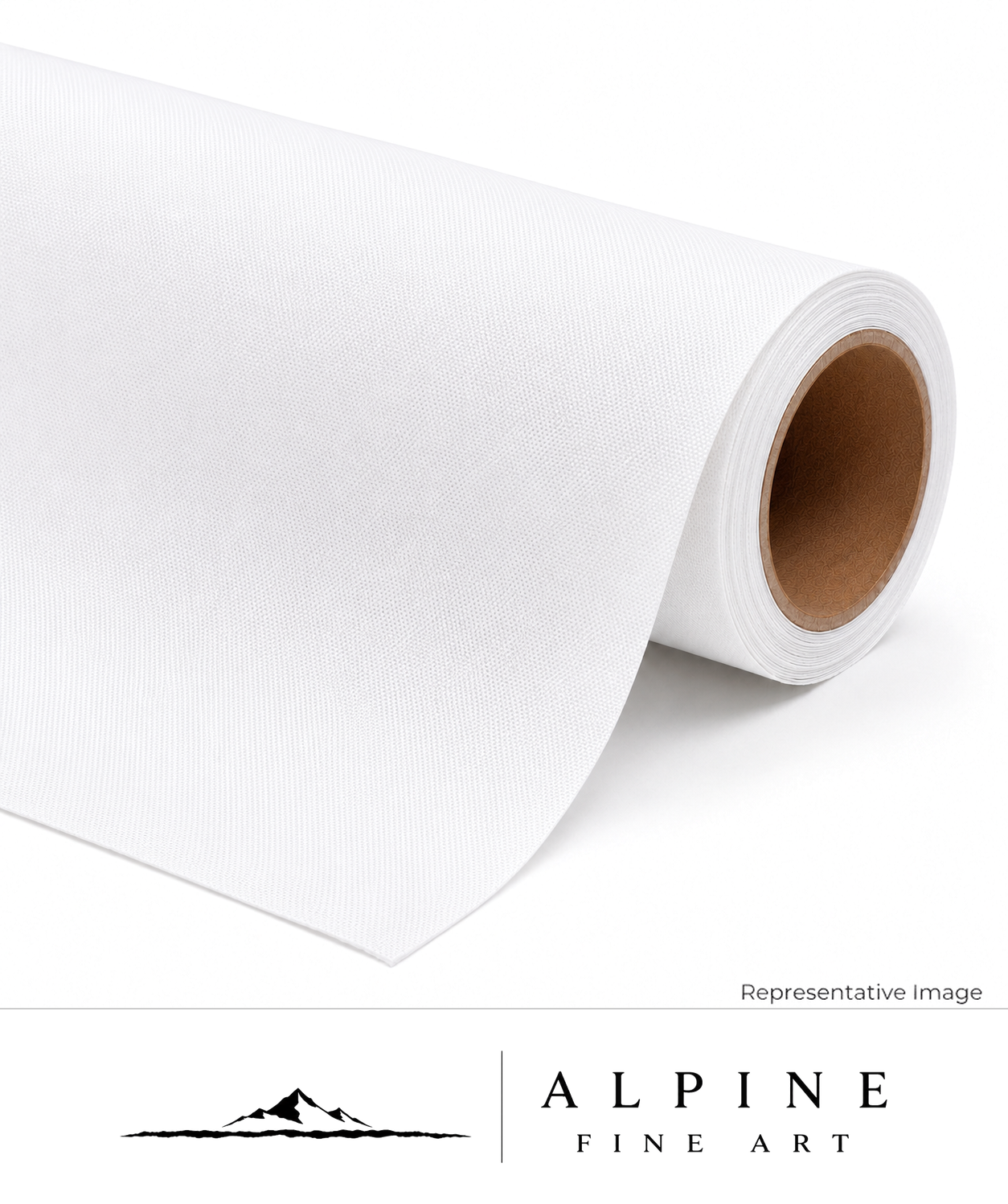 White woven matte polyester fabric roll for wide-format printing.