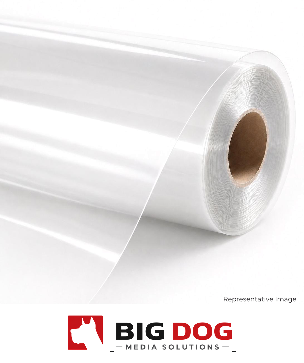 Roll of gloss clear print film