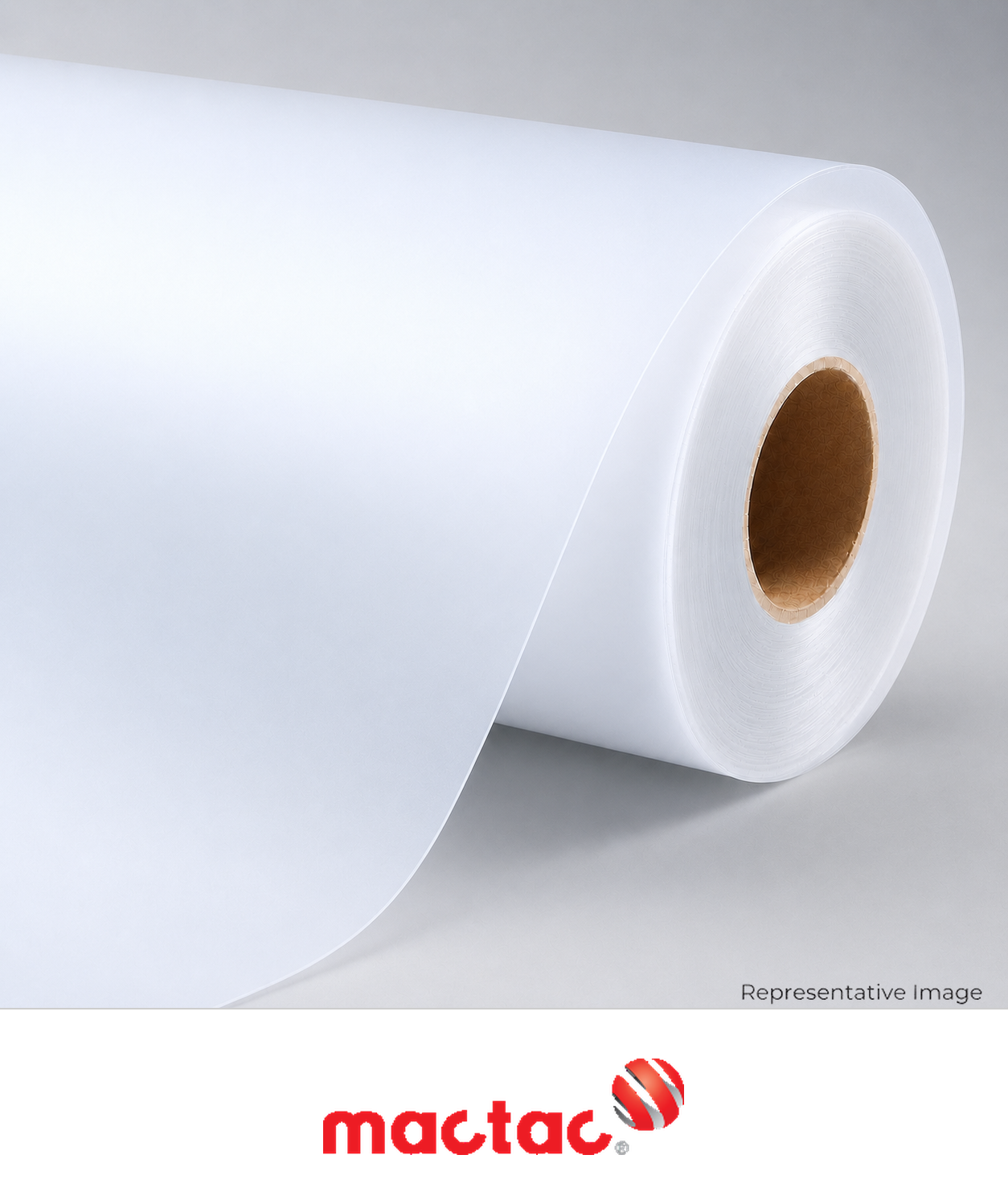 Roll of matte translucent backlit film