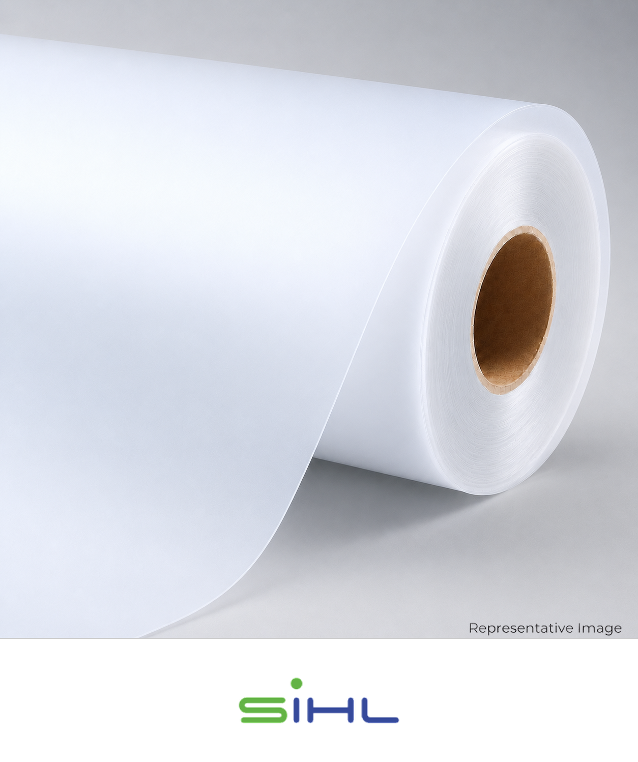 Roll of matte translucent backlit film