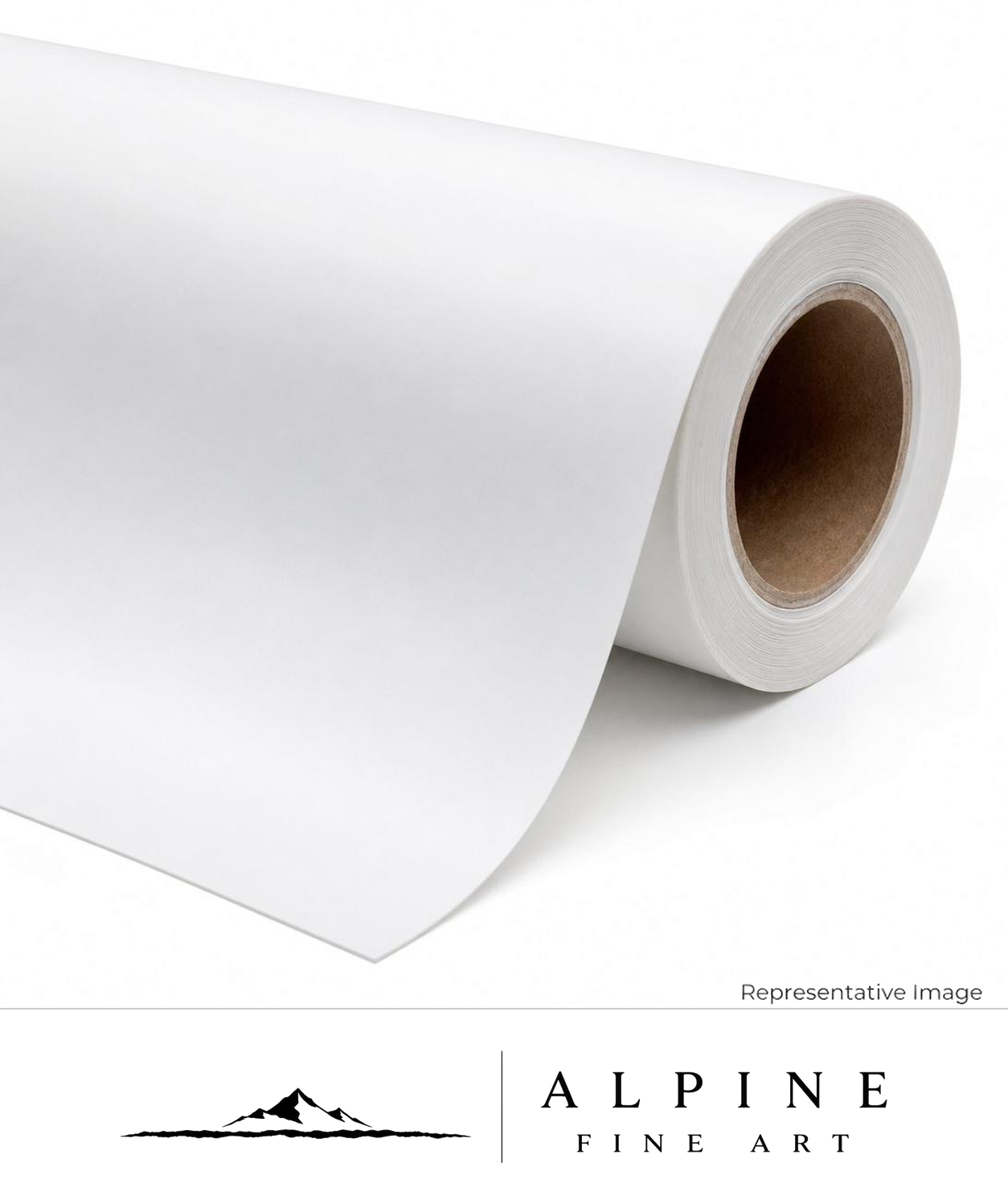 Roll of smooth matte white paper