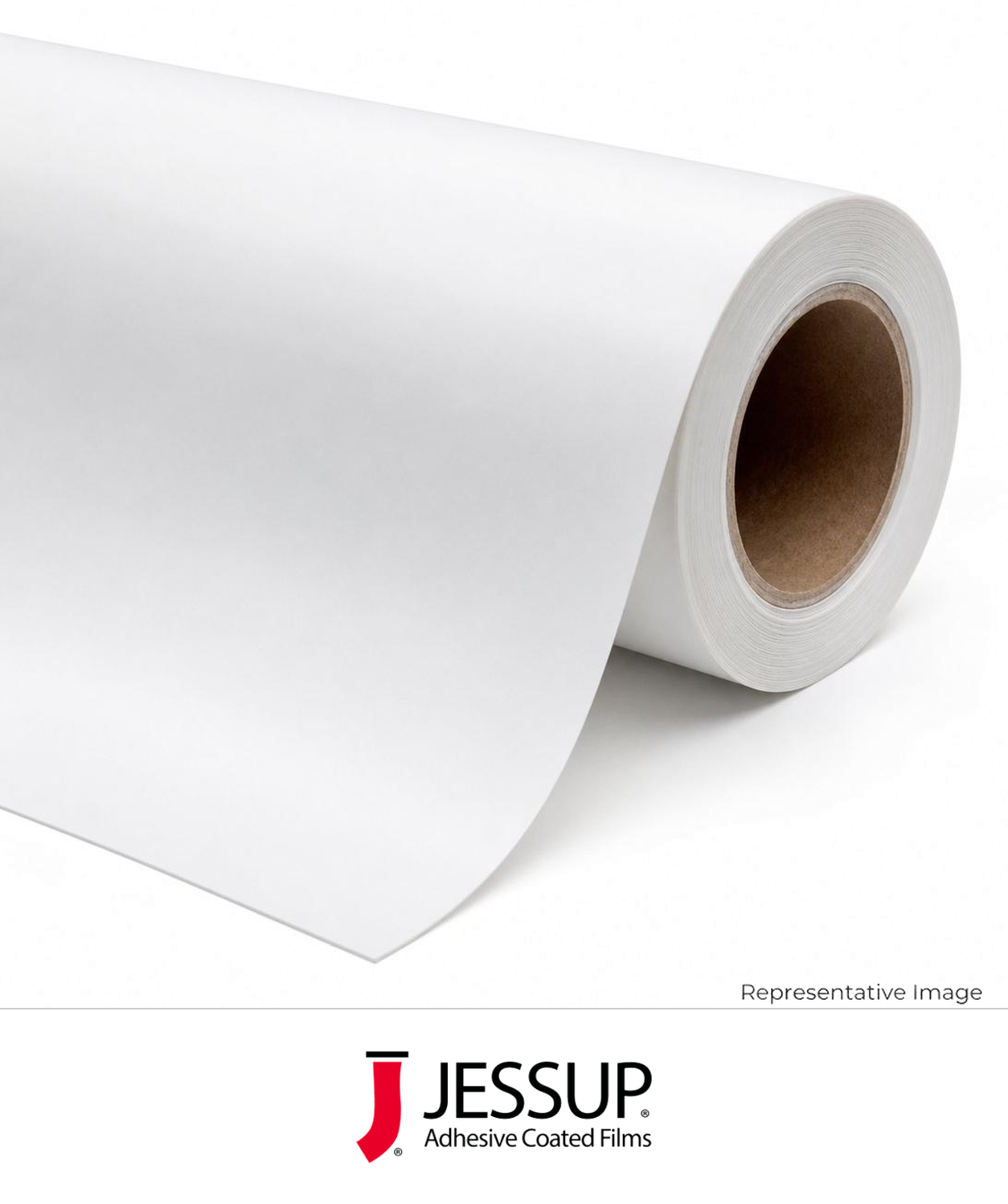 Roll of smooth matte white paper