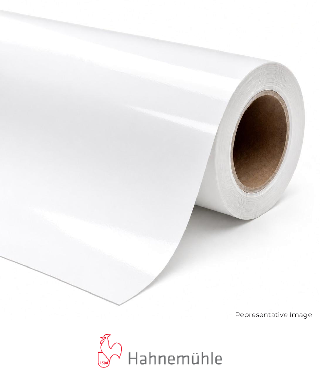 Roll of gloss white photo paper