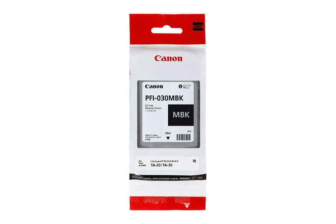 Canon Matte Black Ink Cartridge — imagePROGRAF TM-240/TM-240MFP/TM-340/TM-340MFP (PFI-030)