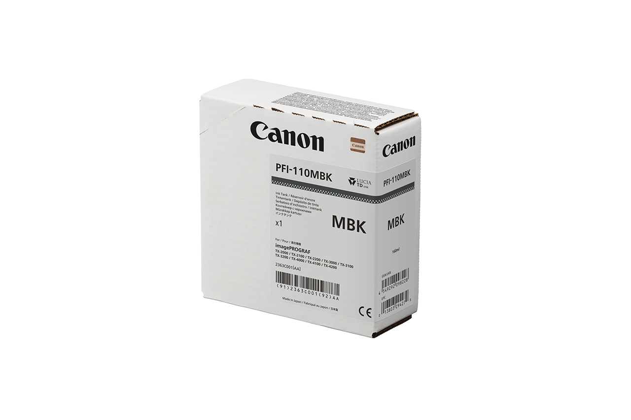 Canon Matte Black Ink Cartridge — imagePROGRAF TX-3200/TX-3200MFP/TX-4200/TX-4200MFP (PFI-110/310/710)