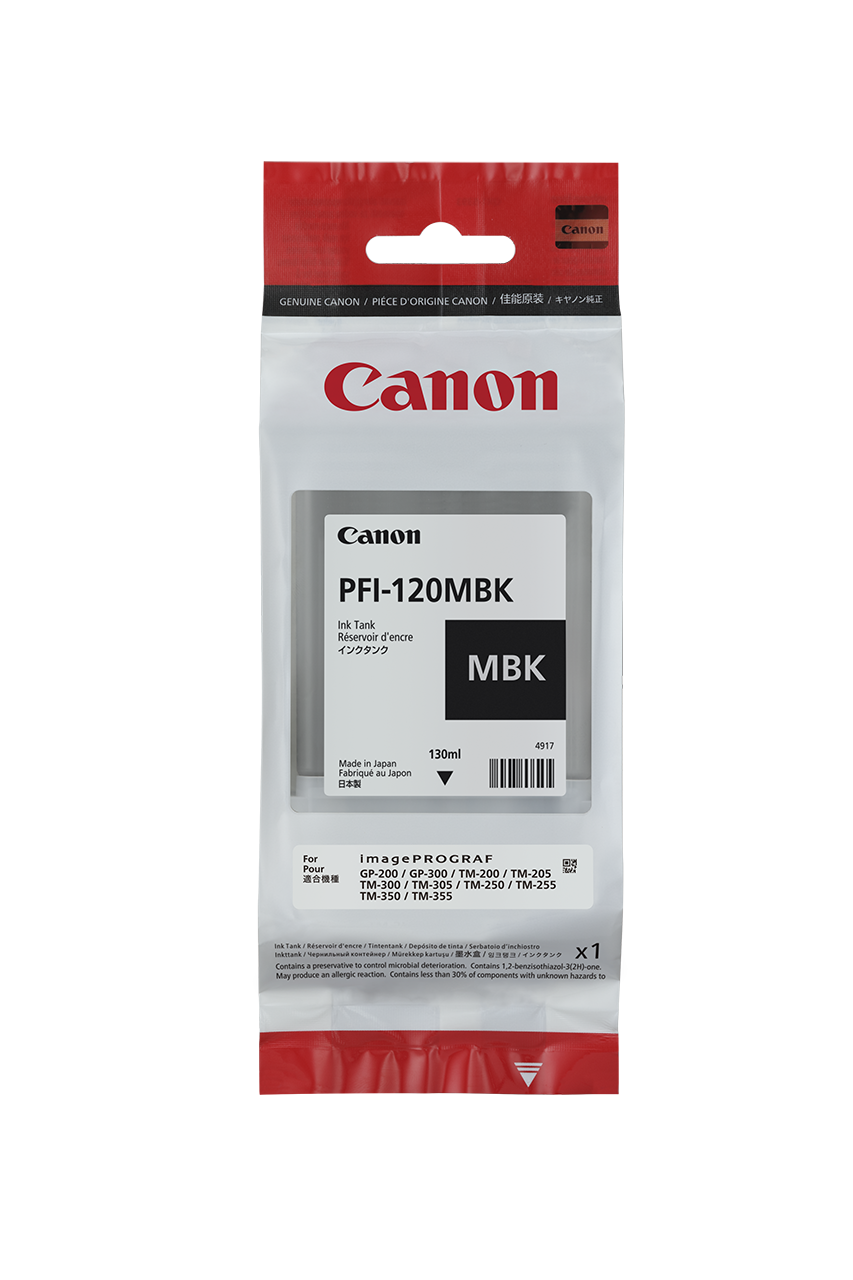 Canon Matte Black Ink Cartridge — imagePROGRAF GP-200/GP-300 & TM-250/TM-350/TM-355 (PFI-120/320)