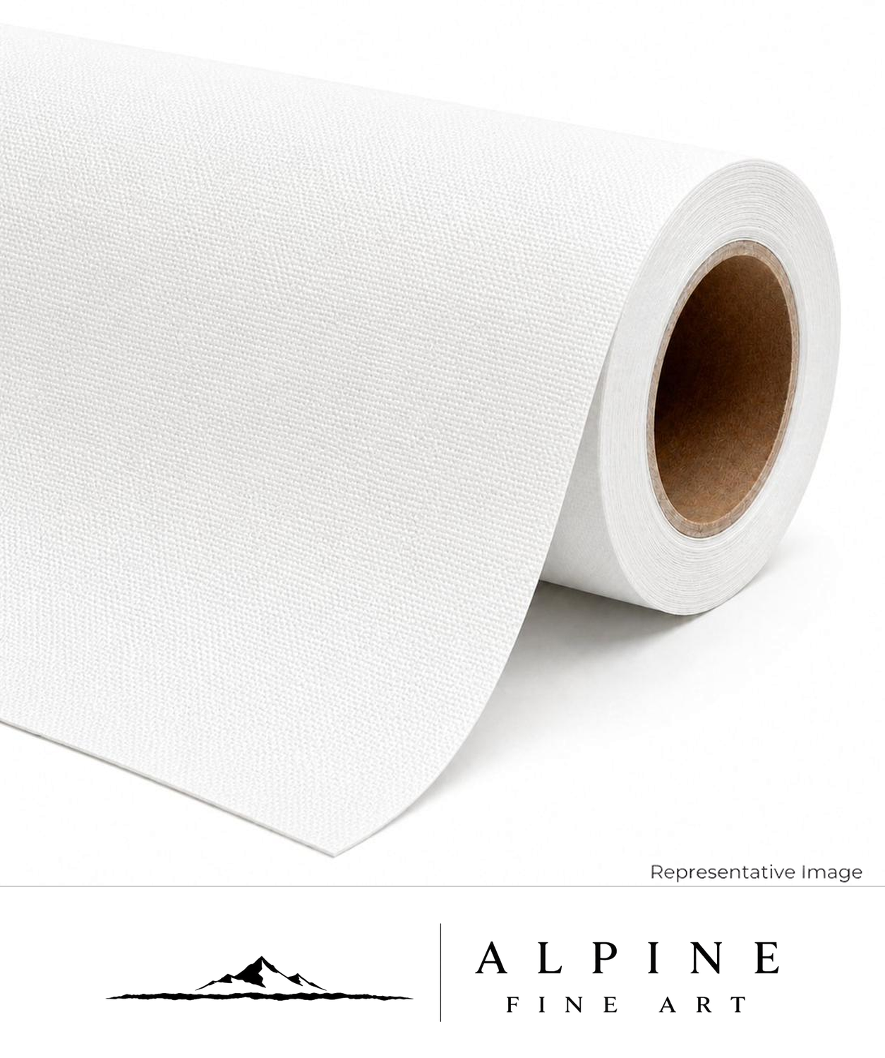 Roll of matte white canvas