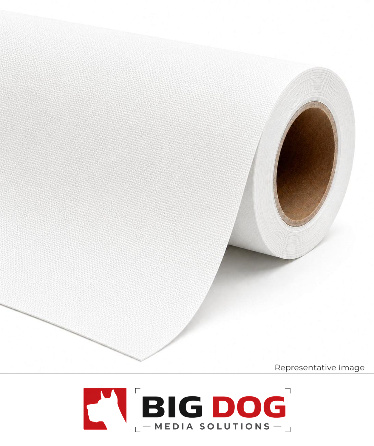 Roll of matte white canvas