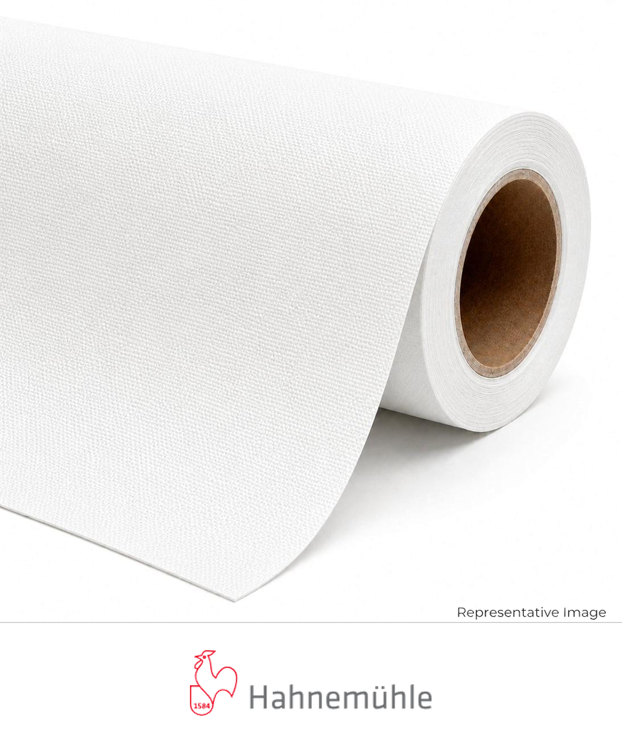 Roll of matte white canvas