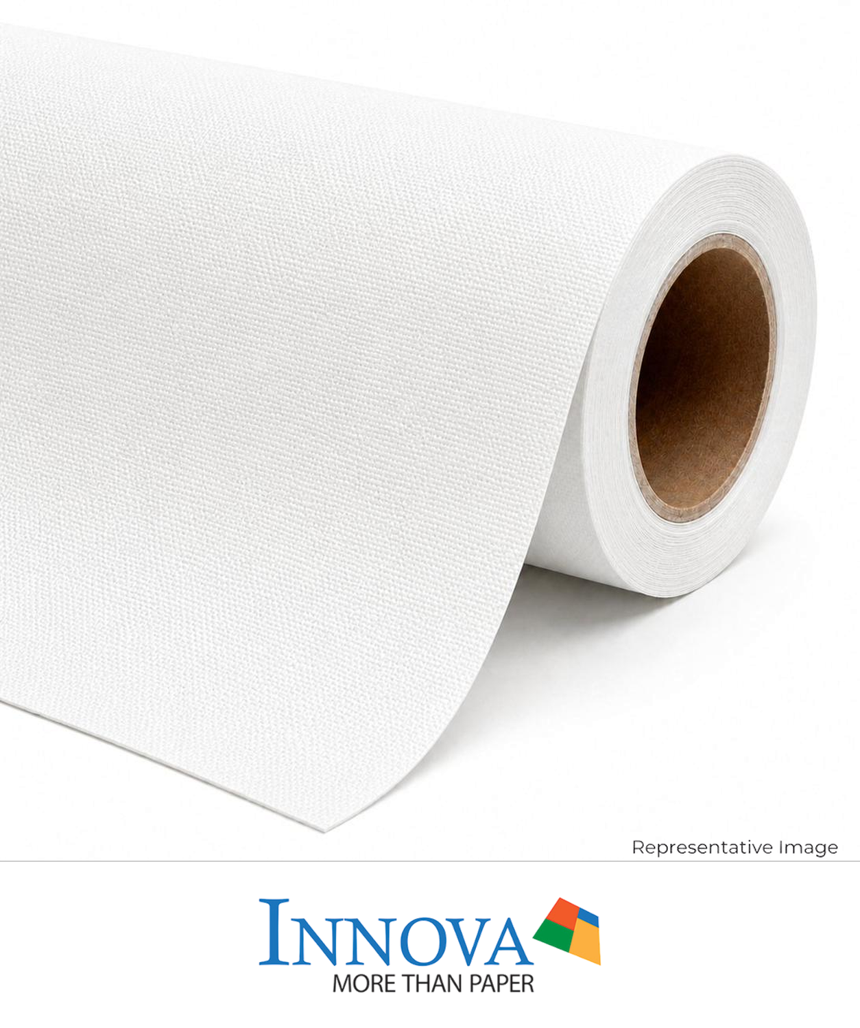 Roll of matte white canvas