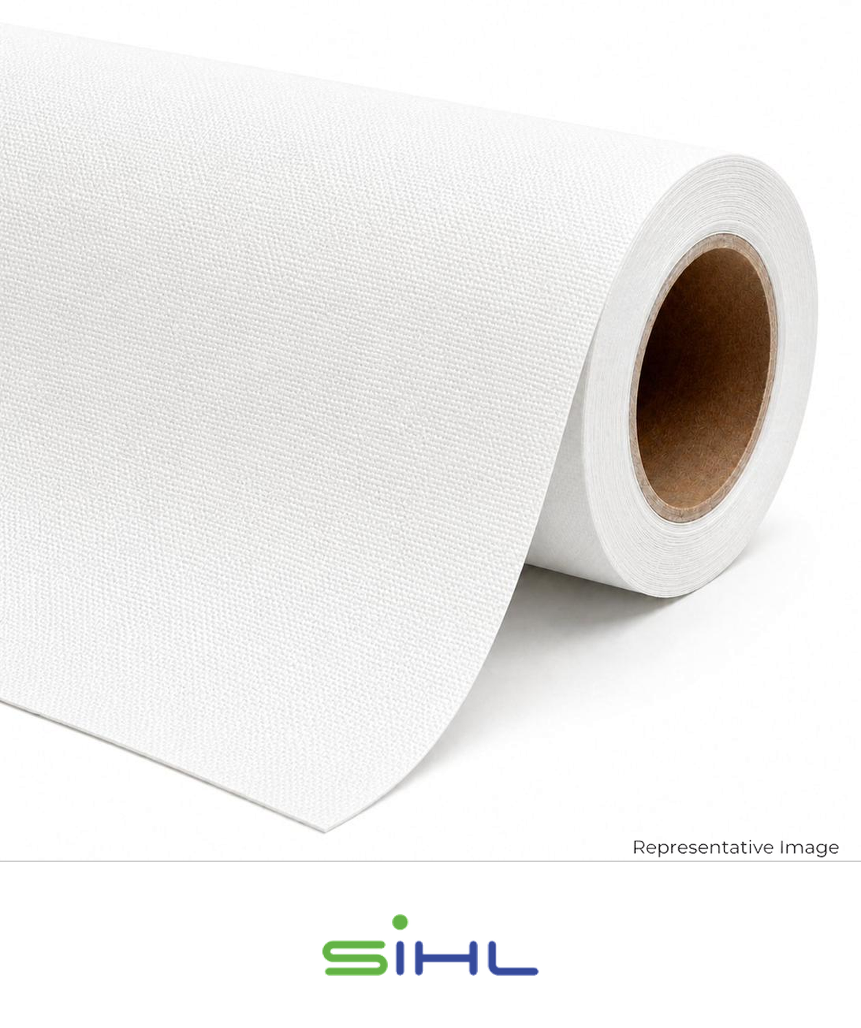 Roll of matte white canvas