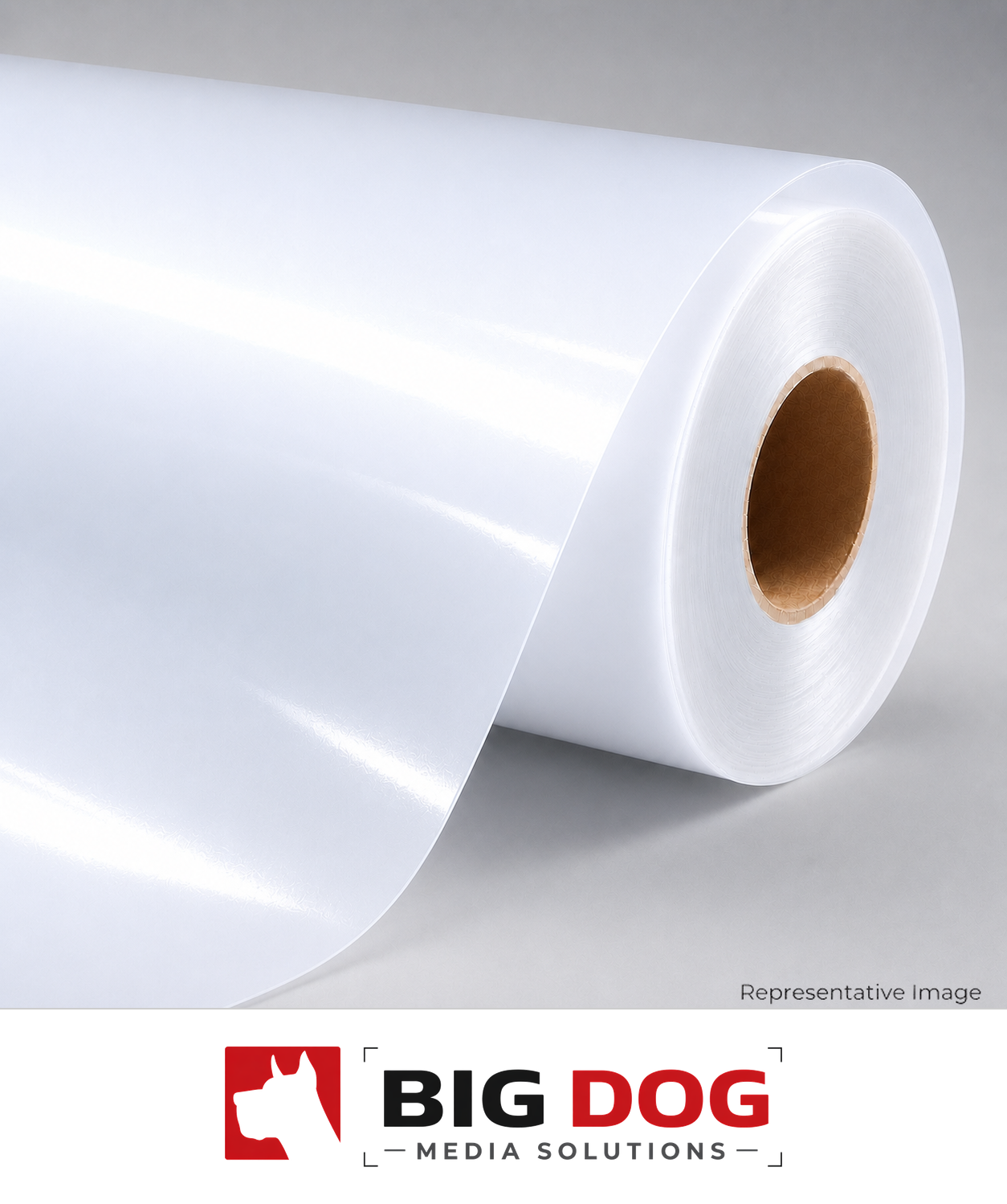 Roll of gloss translucent backlit film