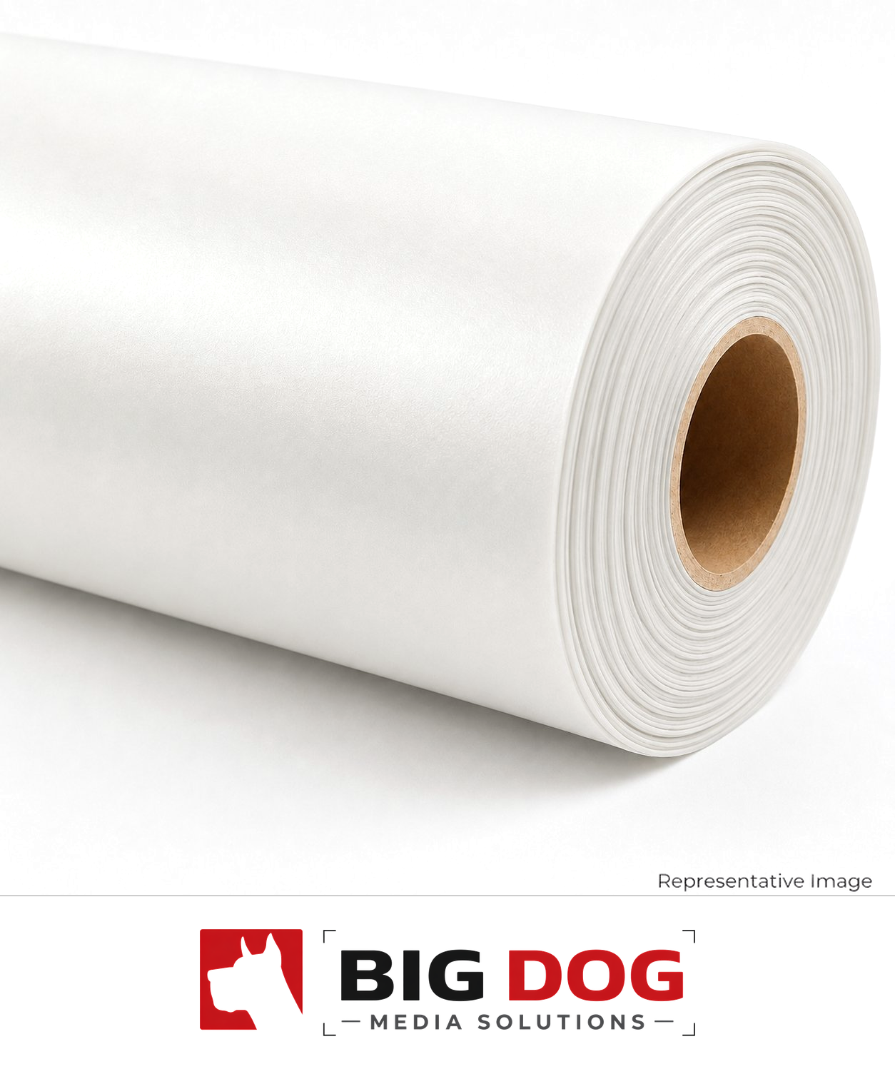 Roll of white-backer laminate