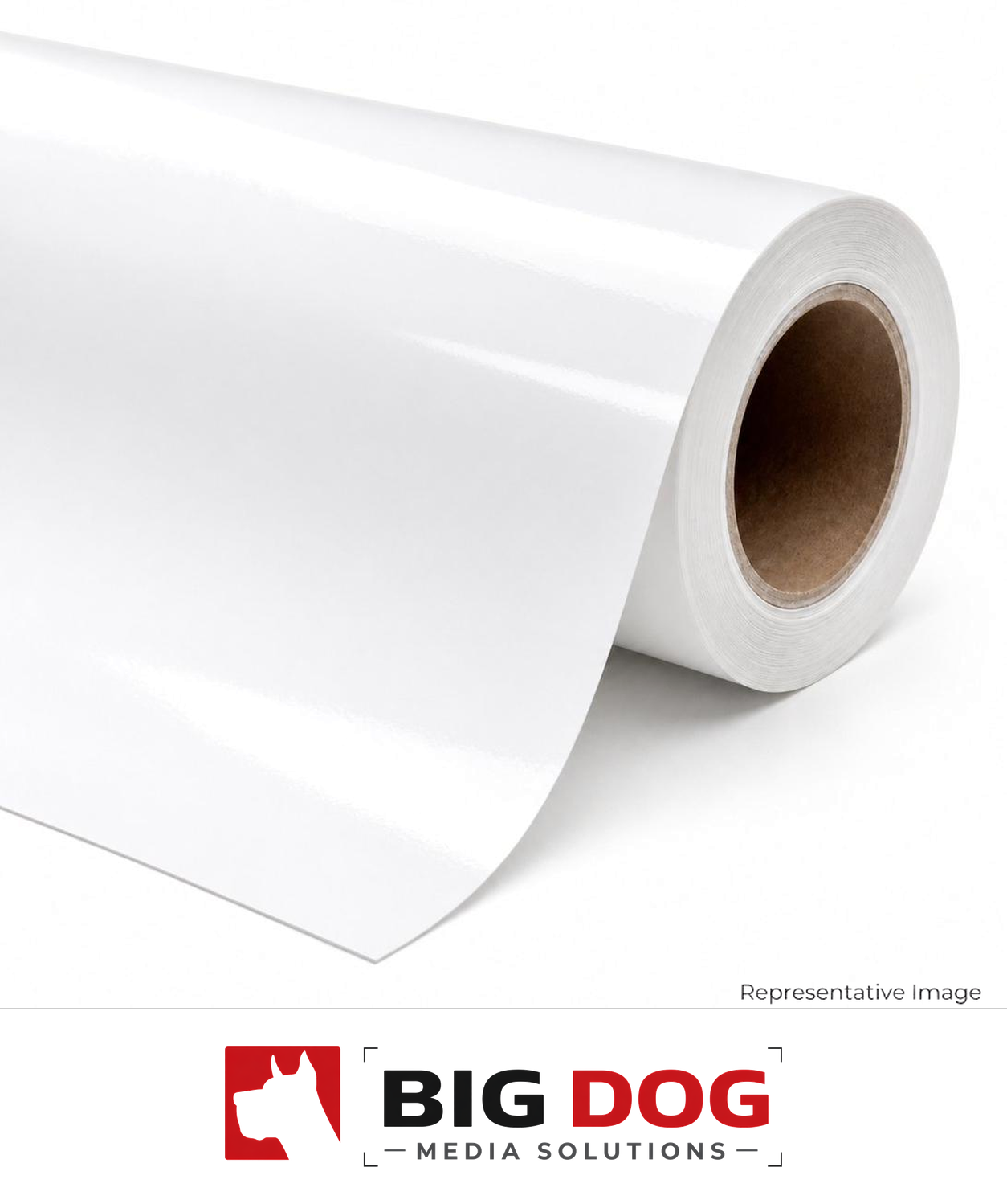 Roll of gloss white photo paper