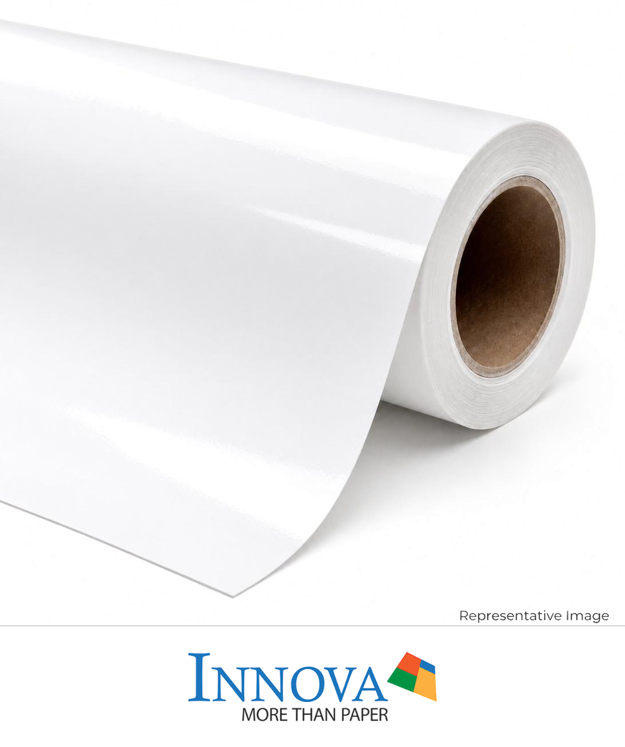 Roll of gloss white photo paper