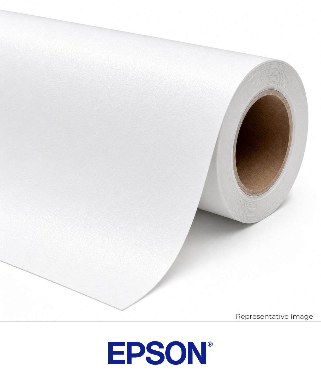 Roll of satin white photo paper