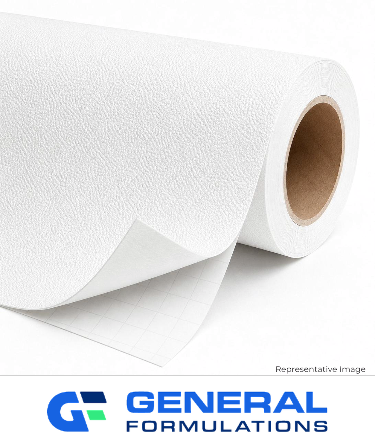 Roll of textured white adhesive-backed wall vinyl